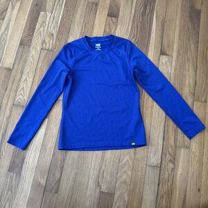 REI Co-op Kids Midweight Long Sleeve Base Layer Top Blue Kids Size M (10-12)